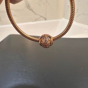 Disney Pandora Cinderella Coach Rose Gold Charm